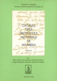 Catàleg dels Protocols Notarials de Manresa, de Masats, B. | portada del libro