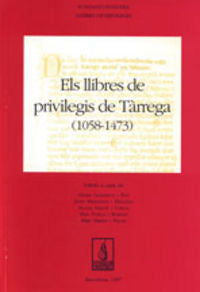 Llibre dels Privilegis de Tàrrega (1058-1473), de Gonzalvo, Gener | portada del libro