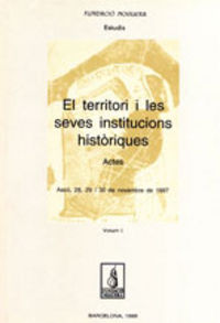 El territori i les seves institucions històriques, de Varios autores | portada del libro