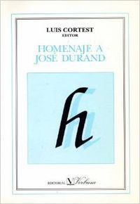 Homenaje a José Durand, de Varios autores | portada del libro