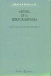 Historia de la literatura española, de Bouterwek, Friedrich | portada del libro