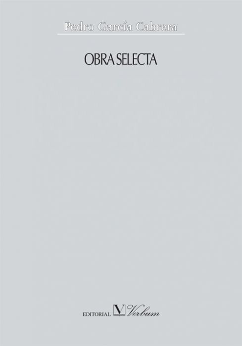 Obra Selecta, de García Cabrera, Pedro | portada del libro