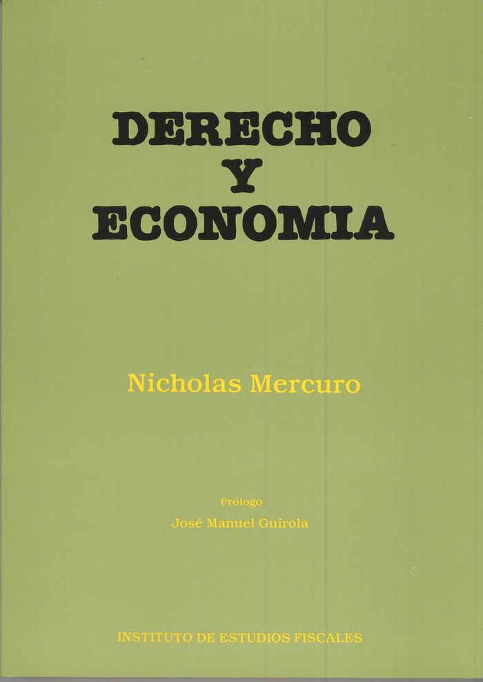 Derecho y economía, de Varios autores | portada del libro