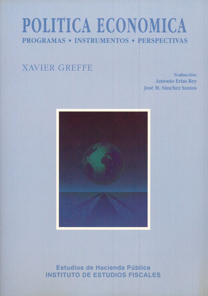 Política económica. Programas, instrumentos, perspectivas, de Greffe, Xavier | portada del libro