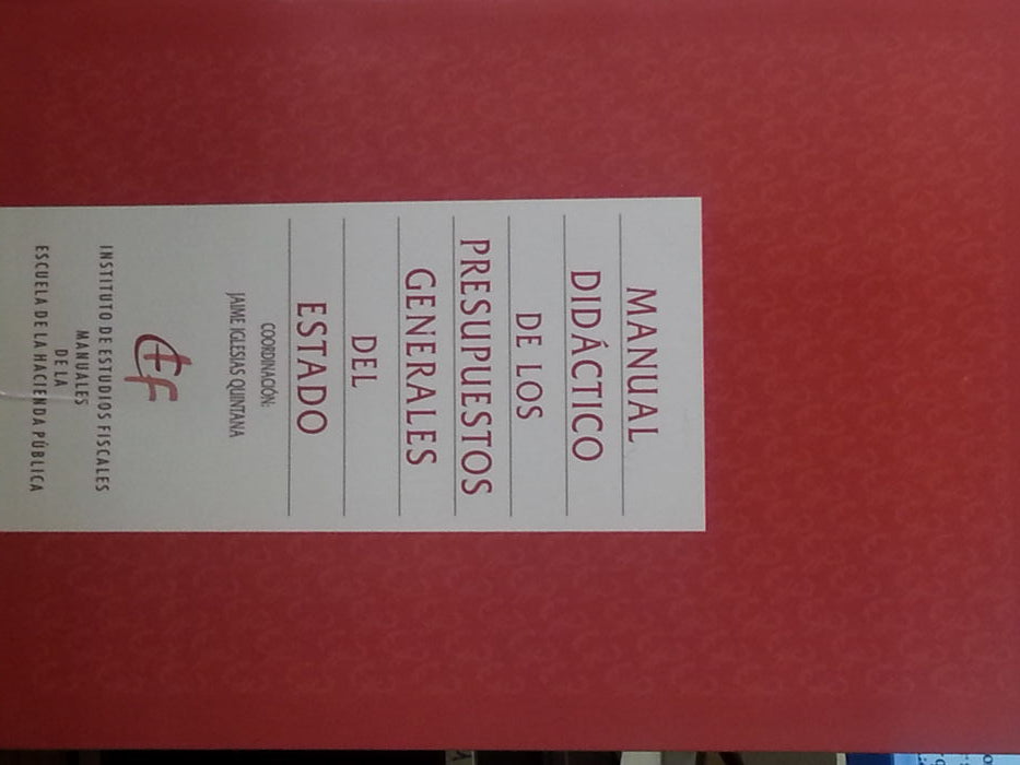Manual didáctico de los Presupuestos Generales del Estado, de Varios autores | portada del libro