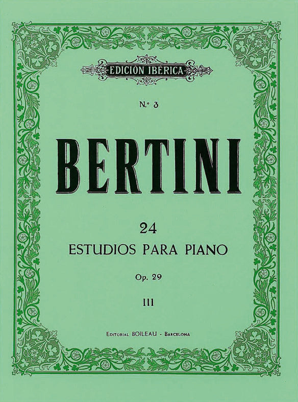 24 Pequeños estudios para piano, Op. 29, de Bertini, Henri | portada del libro