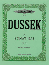 6 Sonatinas para piano, Op.20, de Dussek, Jan Ladislav | portada del libro