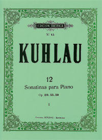 12 Sonatinas para piano, Op.20, 55, 59, de Kuhlau, Friedrich | portada del libro