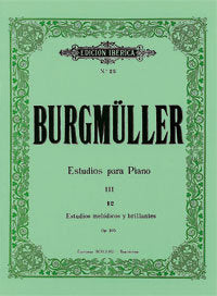 12 Estudios para piano, op. 105, de Burgmüller, Johann Friedrich Franz | portada del libro