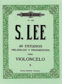 40 Estudios melódicos y progresivos para violoncelo, de Lee, Sebastian | portada del libro