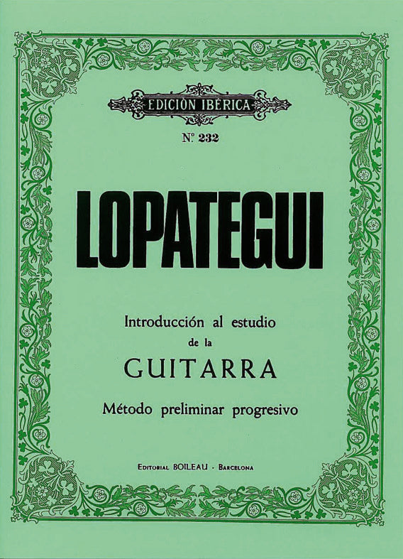 Introducción al estudio de la guitarra, de Lopátegui, José Luis | portada del libro