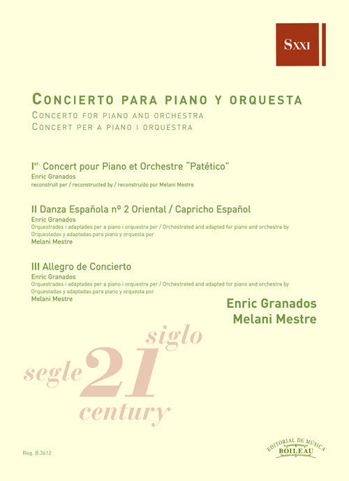 Concierto para piano y orquesta, de GRANADOS, ENRIQUE | portada del libro