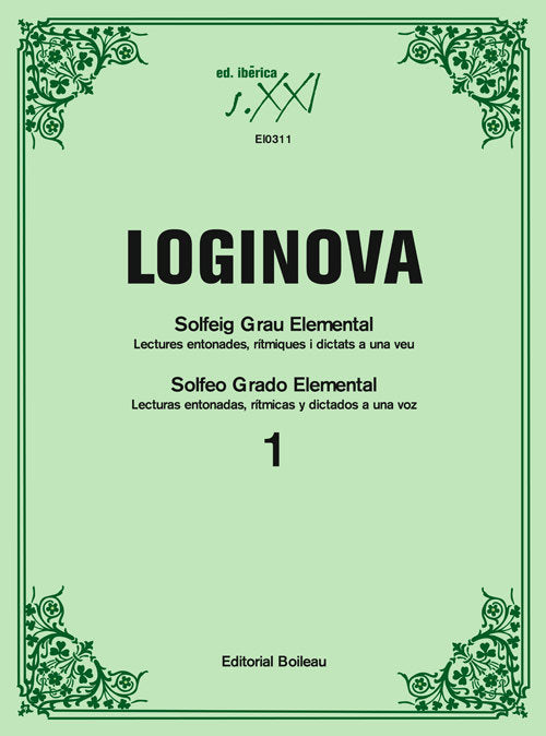 Solfeig Grau Elemental 1 / Solfeo Grado Elemental 1, de Loginova, Larisa | portada del libro