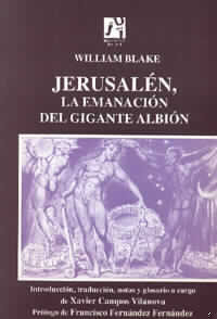 Jerusalen, la emanación del gigante Albión, de Blake | portada del libro