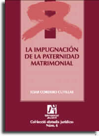 La impugnación de la paternidad matrimonial, de Cordero Cutillas | portada del libro