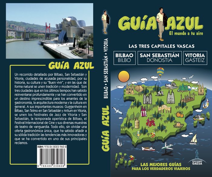 Las Tres Capitales Vascas-Bilbao-San Sebastián-Vitoria, de Monreal, Manuel | portada del libro