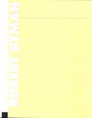 Robert Ryman | portada del libro