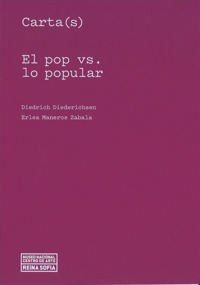 Carta(s). El pop vs. lo popular | portada del libro