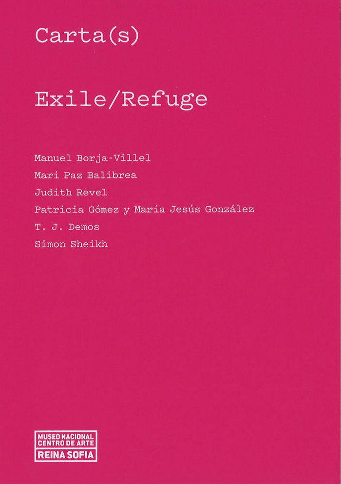 Carta(s). Exile/Refuge | portada del libro