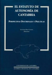 El Estatuto de autonomía de Cantabria, de Bar Cendón | portada del libro