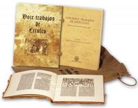 Los doce trabajos de Hércules, de Villena | portada del libro