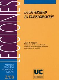 La Universidad, en transformación, de VAZQUEZ GARCIA | portada del libro