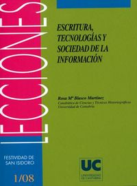Escritura, tecnología y sociedad de la información, de Blasco Martínez | portada del libro