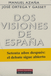Dos visiones de España, de AZAÑA | portada del libro