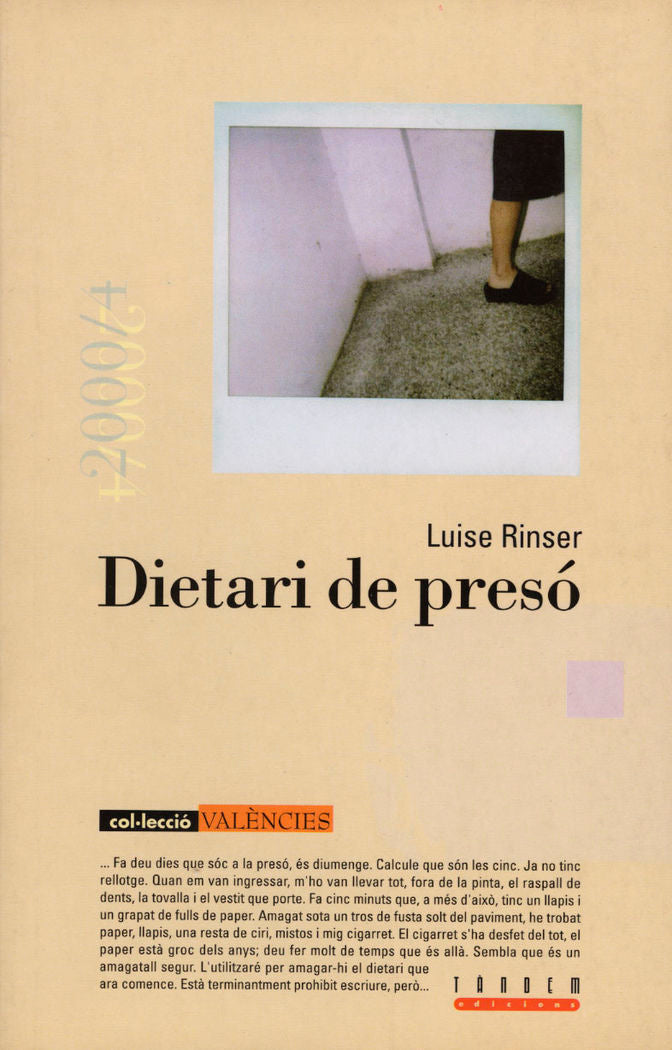 DIETARI DE PRESO, de RINSER, LUISE | portada del libro