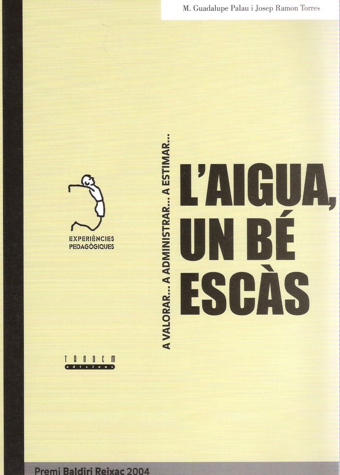 L'AIGUA, UN BE ESCAS, de PALAU, GUADALUPE | portada del libro