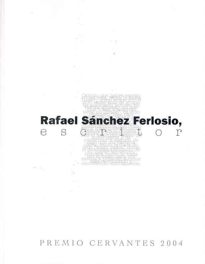 Rafael Sánchez Ferlosio escritor, de Universidad de Alcala | portada del libro