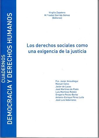 Los derechos sociales como una exigencia de la justicia, de Varios autores | portada del libro