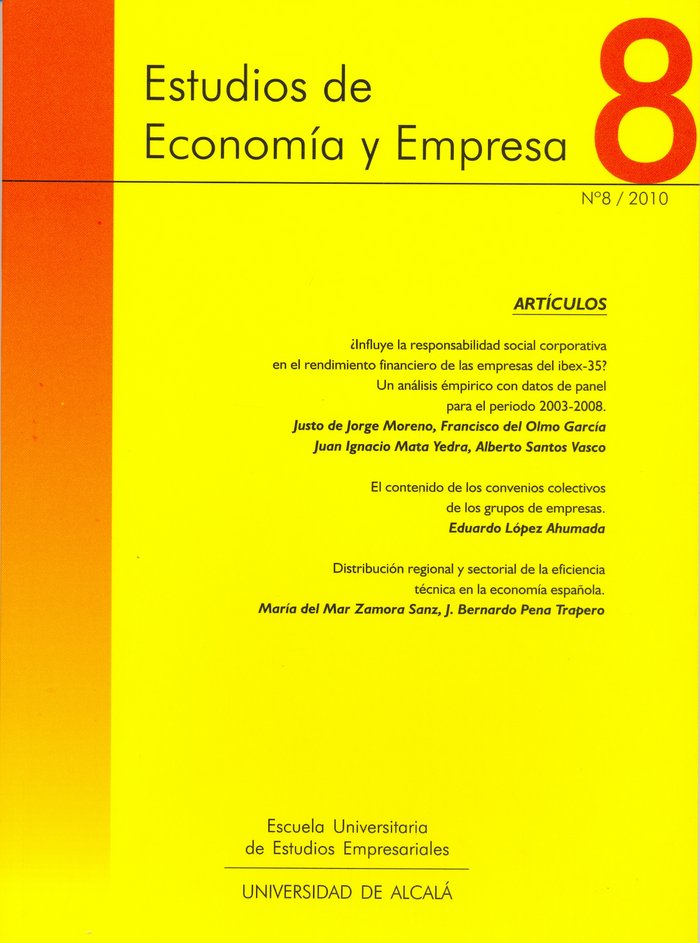 Estudios de Economía y Empresa. nº8/ 2010, de Varios autores | portada del libro