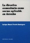 DIRECTIVA COMUNIT.COMO NORMA,LA, de PUERTA DOMINGUEZ | portada del libro