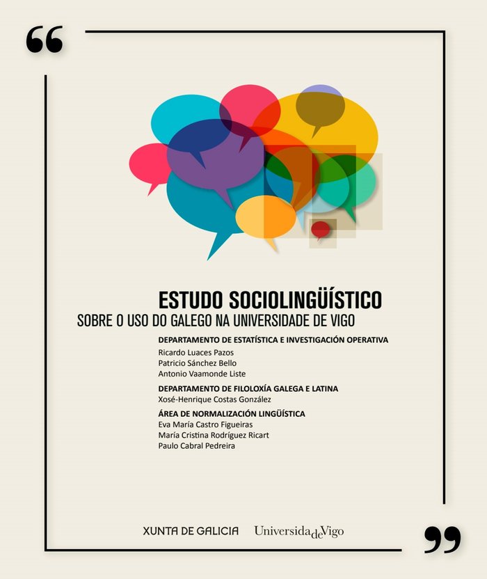 Estudo sociolingüístico sobre uso do galego na Universidade de Vigo, de FERNáNDEZ CALVIñO | portada del libro