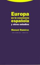 EUROPA EN LA CONCIENCIA ESPA･OLA, de MANUEL RAMIREZ JIMENEZ | portada del libro