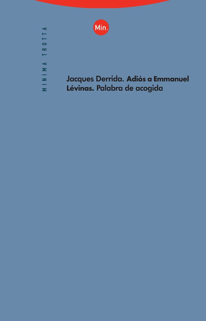ADIOS A EMMANUEL LEVINAS, de Derrida | portada del libro