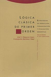 LOGICA CLASICA DE PRIMER ORDEN + SOLUCIONES, de FALGUERA LOPEZ | portada del libro
