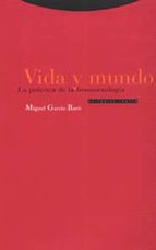 VIDA Y MUNDO, de Miguel García Baro | portada del libro