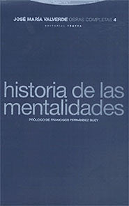 HISTRORIA DE LAS MENTALIDADES O.C 4, de Valverde | portada del libro