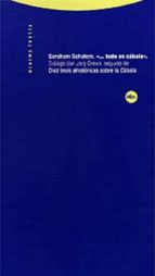 TODO ES CABALA, de Gershom Scholem | portada del libro