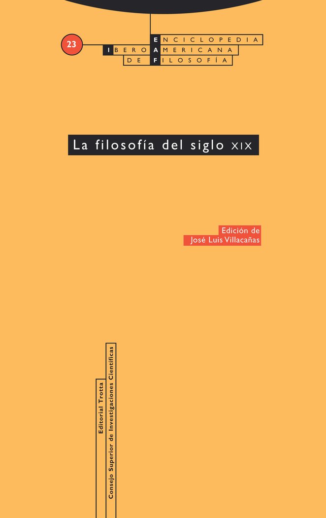 FILOSOFIA DEL SIGLO XIX,LA  Nｧ 23, de VILLACAÑAS | portada del libro