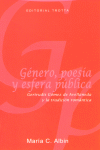 GENERO POESIA Y ESFERA PUBLICA, de GOMEZ DE AVELLANEDA | portada del libro