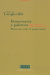 DEMOCRACIA Y POBREZA, de Tocqueville | portada del libro