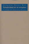 ESTABILIDAD EN EL EMPLEO, de PEREZ REY | portada del libro