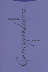 CORRESPONDENCIA, de Celan | portada del libro