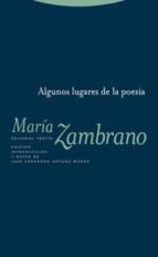 ALGUNOS LUGARES DE LA POESIA, de María Zambrano | portada del libro