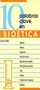 10 palabras clave en bioética, de Gafo, Javier | portada del libro