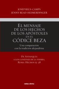 El mensaje de los Hechos de los Apóstoles en el Códice Beza (Volumen 2), de Rius-Camps, Josep | portada del libro