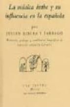 MUSICA ARABE Y SU INFLUENCIA EN LA ESPAÑOLA PT-492, de Julián Ribera y Tarrago | portada del libro